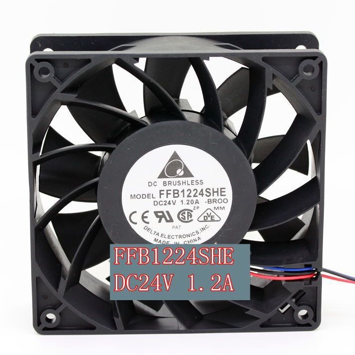 台达 FFB1224SHE -BR00 12038 24V大风力风扇12CM 24V 1.20A保1年