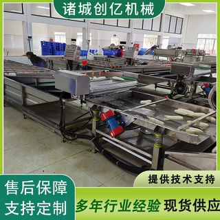 创亿净菜加工流水线 团膳菜品清洗生产线 蚱蝉连续气泡清洗机