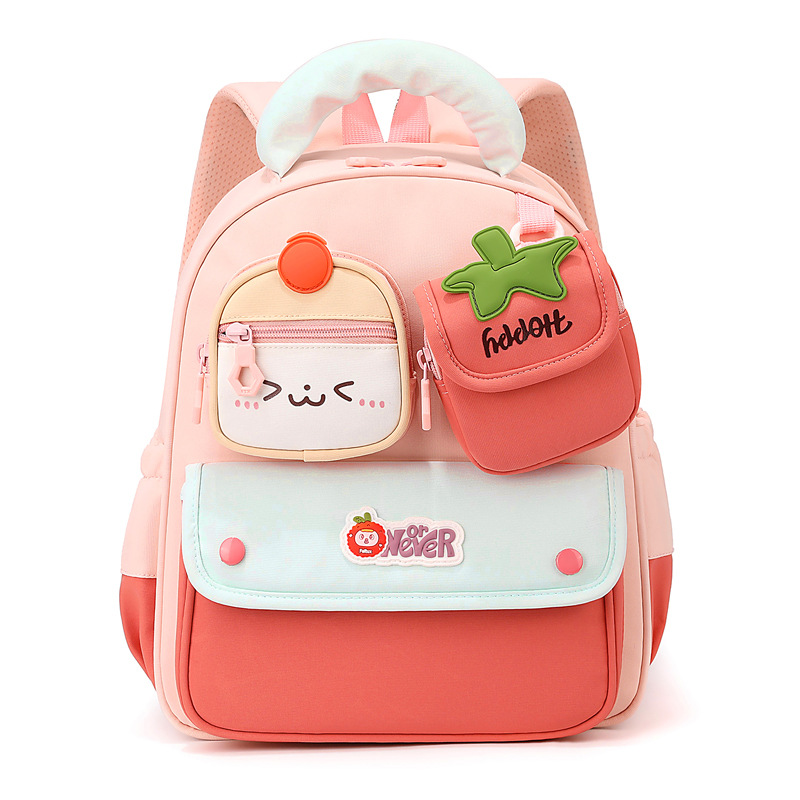 Mochila infantil encantadora de frutas y verduras, color combinado, mochila transpirable para niños pequeños, mochila pequeña para bebés en clase media. image 9