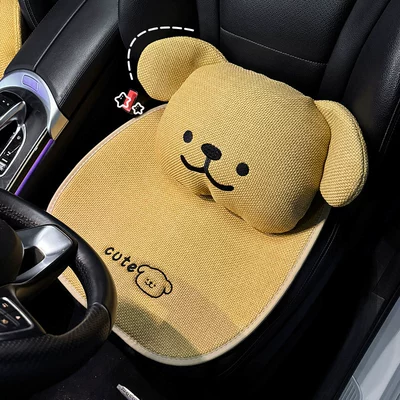 Cartoon Cute Bear, High-End Feel, Seat cushion, seat cover
