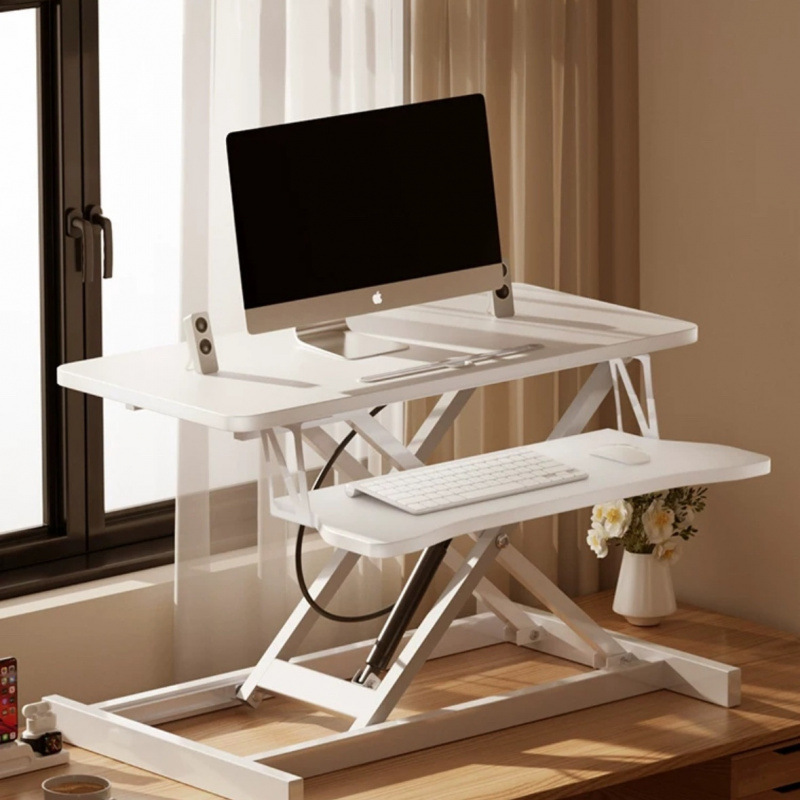 Standing Computer Pneumatic Lift Table Home Computer Foldableing Stand Monitor Foldableing Lift Desktop Workbench