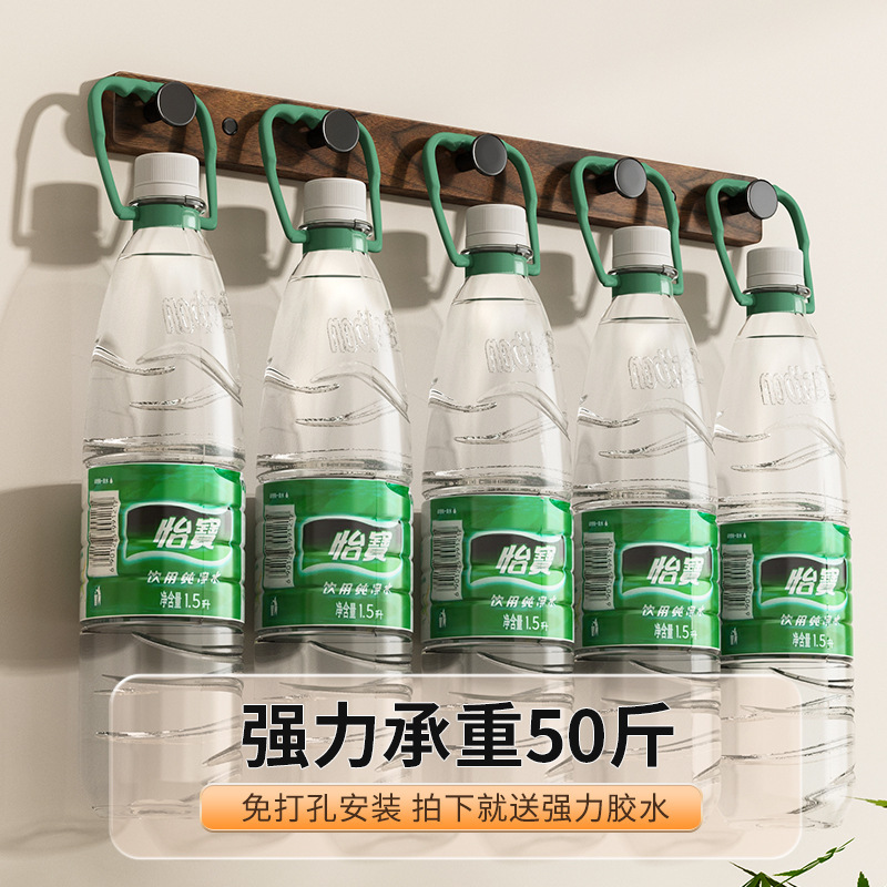 胡桃木挂钩中古风试衣间衣帽钩免打孔挂钩墙上壁挂式衣架实木卧室|undefined