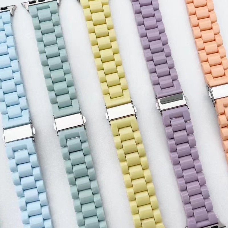 Suitable for Apple's New Pc Material Macaron Color Plate Applewatch11 Generation 10/987 Watch Strap