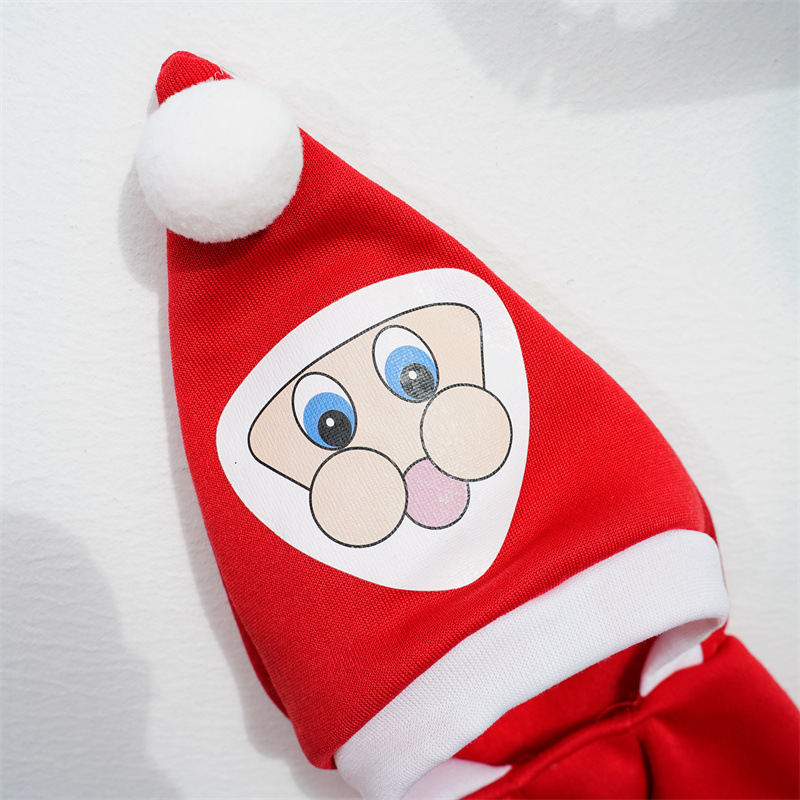 Ropa navideña para mascotas, perros pequeños y grandes, ropa navideña para mascotas, osito de peluche, ropa acolchada de algodón, otoño e invierno, alce viejo divertido_voghion.com