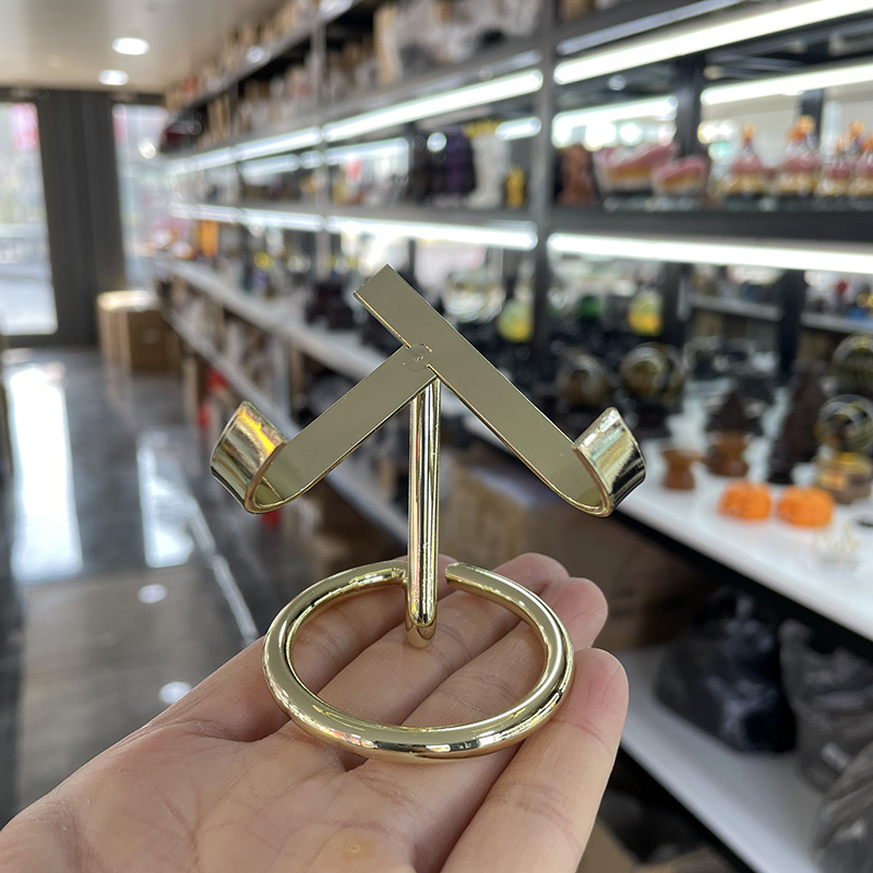 爱心支架玛瑙片支架水晶球底座底托置物架球架金属球托支架