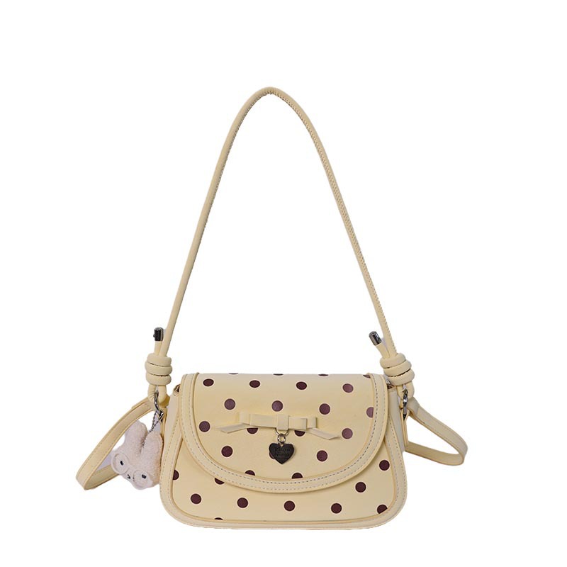 Inspiración coreana de punto de hombro mochila de hombro de mujer bolso de arco pequeño bolso cuadrado de diseño diario de moda