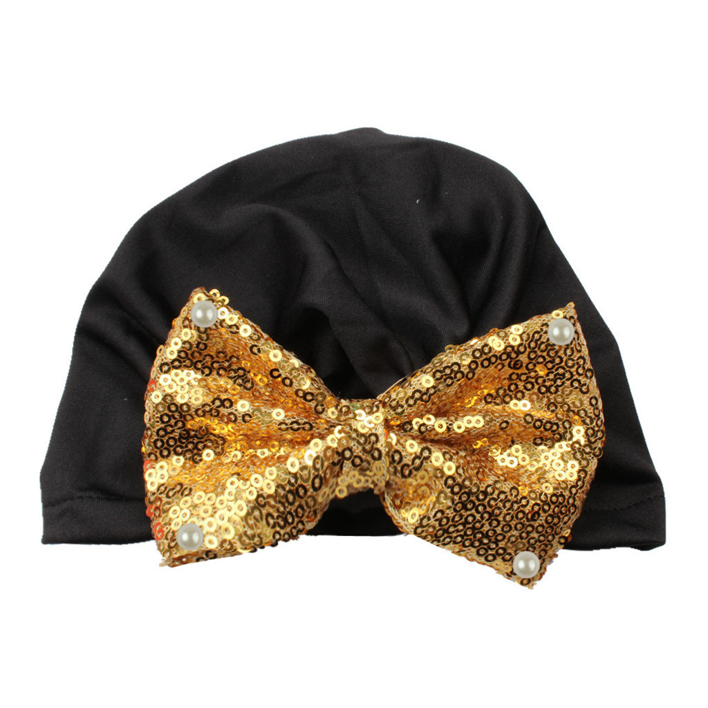 Children Unisex Simple Style Bow Knot Sequins Baby Hat display picture 8