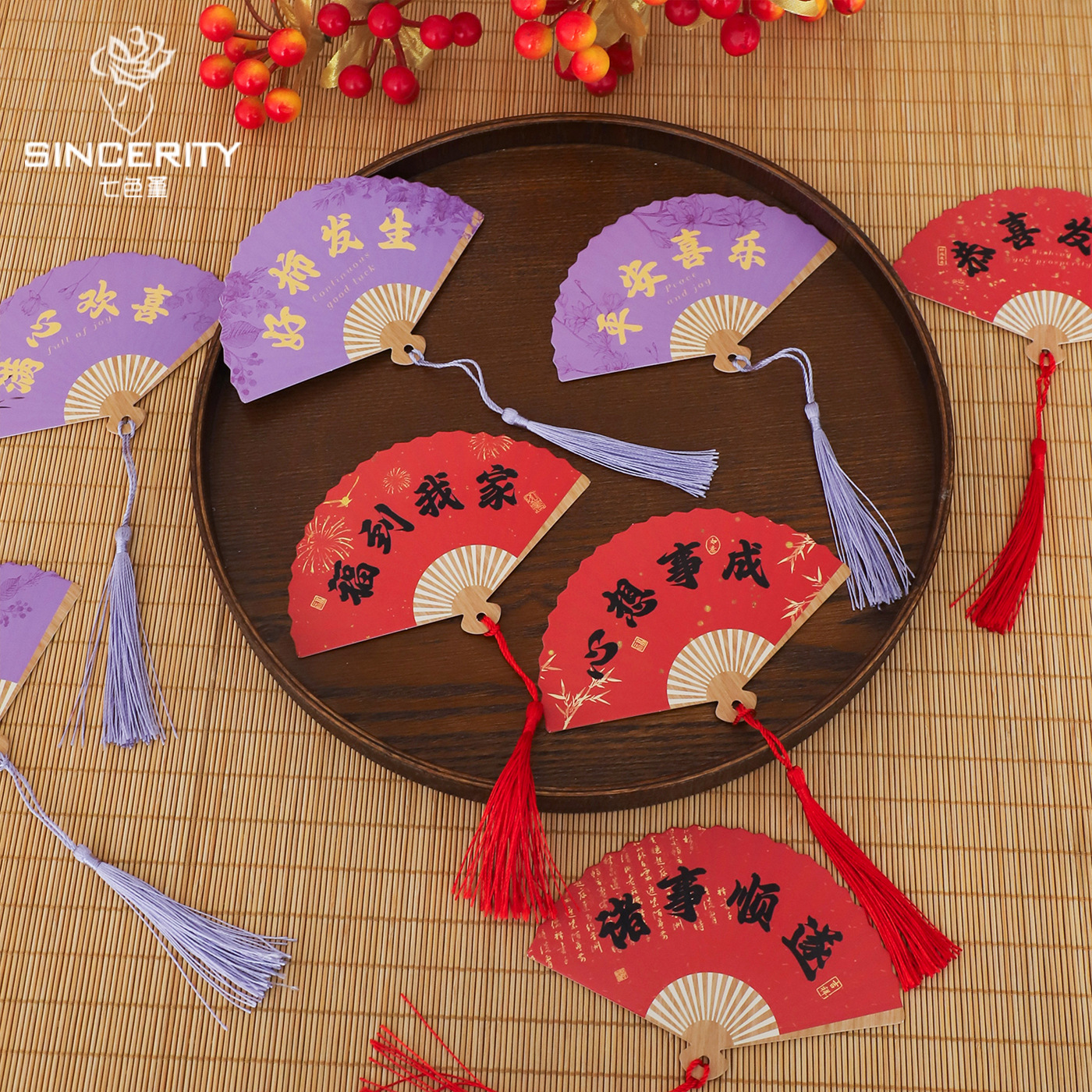 Tarjeta de ventilador de siete colores de cordier flange florista tarjeta de decoración florística diy embalaje manual tarjeta de caja de regalo