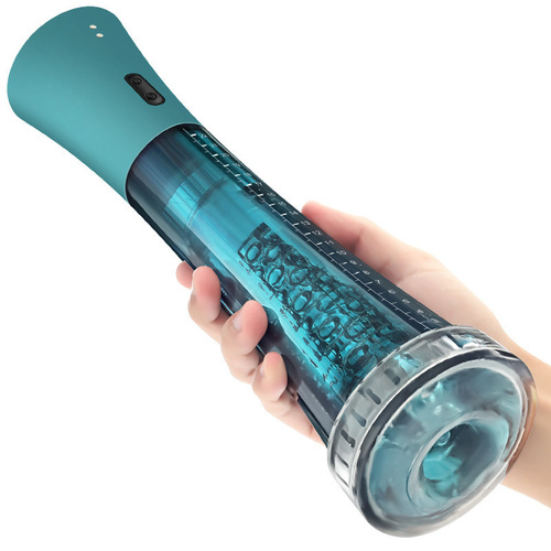 Male penis stretching exercise enlarger masturbation aircraft cup LCD telescopic clamp suction pump adult sex toys
