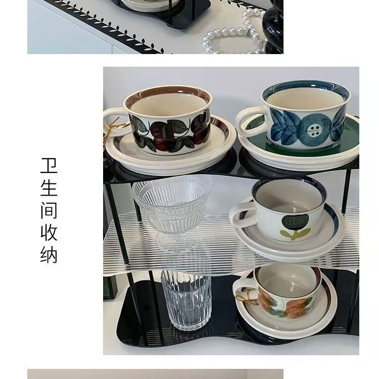 インスタイルアクリルカップホルダー収納ラックバスルームカウンタートップ化粧品収納ラックデスクトップカップディスプレイ|undefined