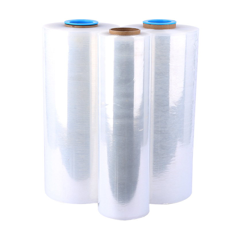 Procesamiento de película estirable de PE personalizada, película estirable, película de embalaje de plástico industrial, película estirable de PE de especificaciones múltiples, embalaje automucosa