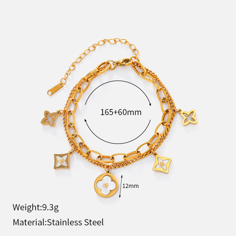 ヨーロッパとアメリカのクロスボーダーシンプルなステンレス鋼の太いブレスレット電気メッキ 18 K ゴールドチェーンブレスレットヒップホップスタイルチタン鋼ブレスレット|undefined