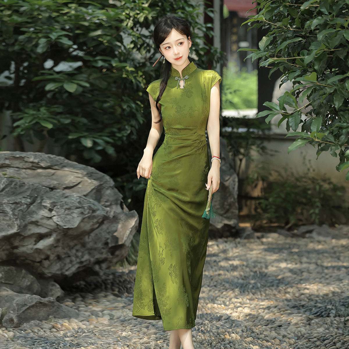 Diseño original Qingtang nuevo estilo chino de ropa de mujer estilo nacional diario nuevo cheongsam X026
