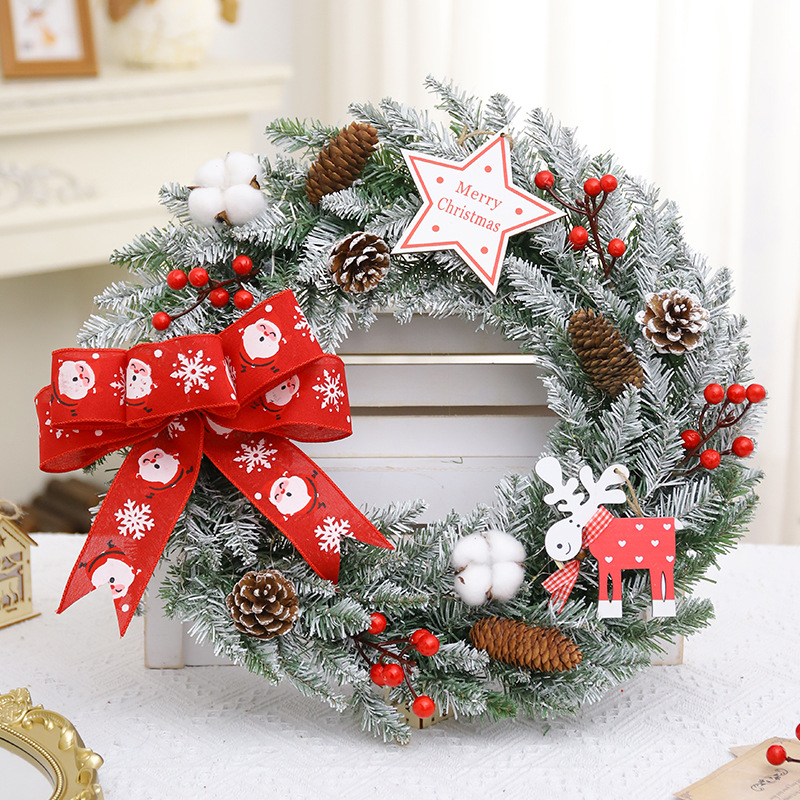 40/50/60cm guirnalda decorativa de Navidad puerta colgando escena Amazon transfronterizo popular guirnalda de Navidad Ratán