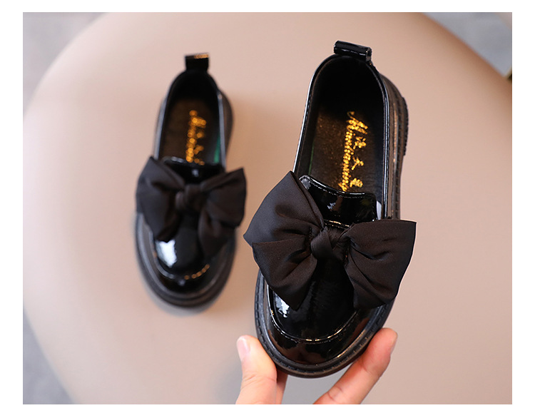 Girls' Leather Shoes Spring And Autumn British Style Bow Princess Shoes Children's Single Shoes Soft Sole Casual Shoes display picture 6