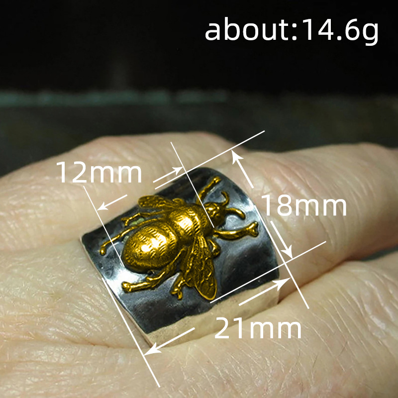 20g Weight Rings Classification Retro Simple Style Geometric Insect Alloy Plating Unisex Rings