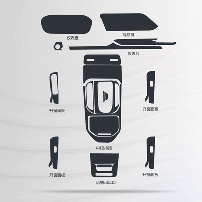Car interior film, Interior Film, Center Console Gear