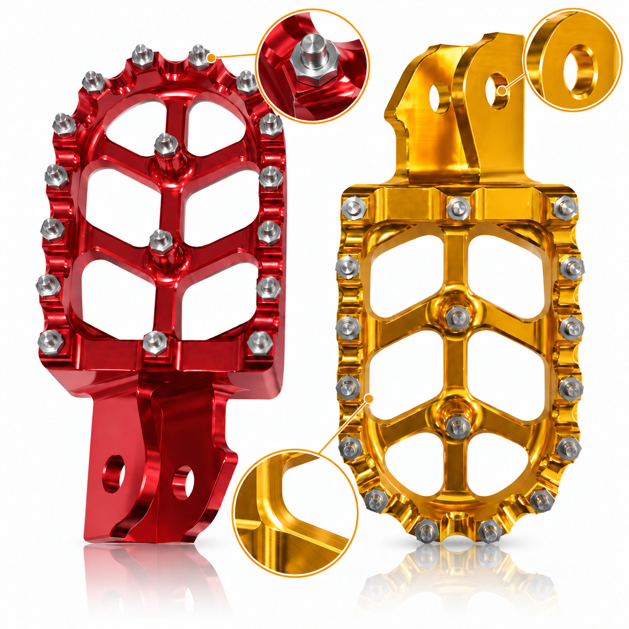 Suitable for off-road motorcycle modification, SURRON aluminum alloy footrests with studs, CNC-machined, exclusively for cross-border sales