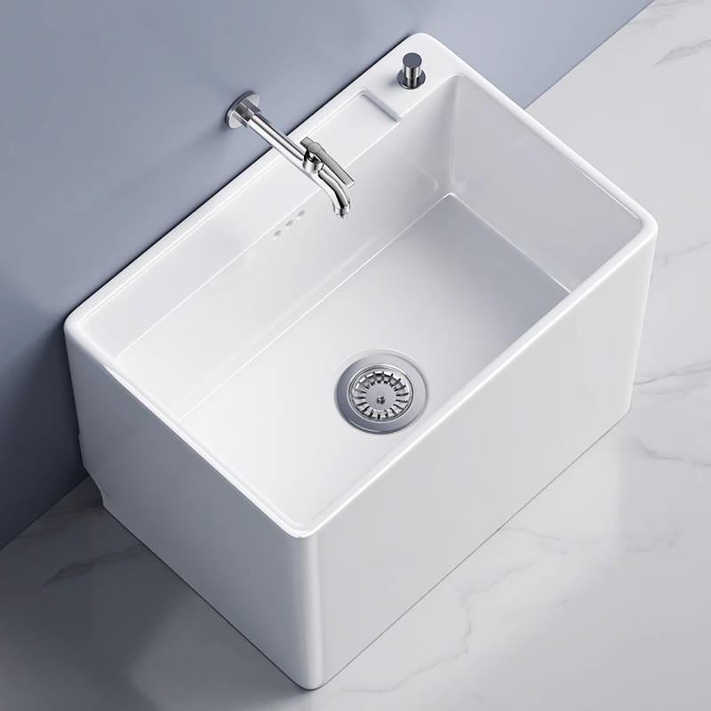 セラミックモッププールバルコニー床置きモッププールシンク家庭用モップ洗面器モッププール洗浄モップ洗面器バスルーム|undefined
