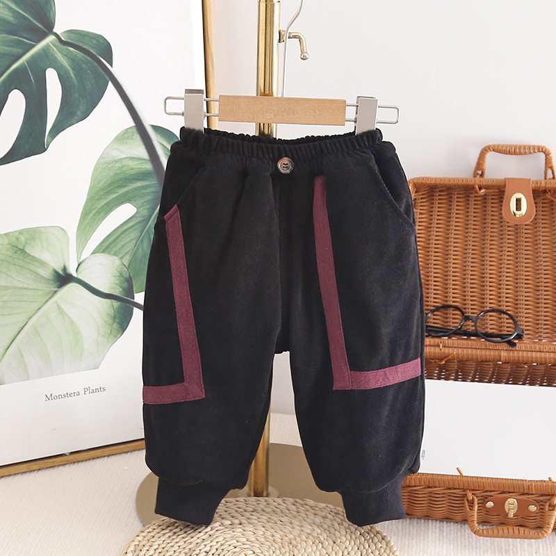 Vacation Solid Color Cotton Boys Pants display picture 4