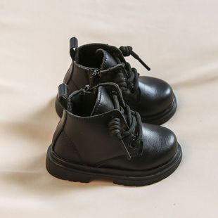 Baby Boots 2025 Spring & Fall One Year Old Soft Sole Toddler Shoes Girls Boots Leather Shoes Short Boots Boys Baby Shoes