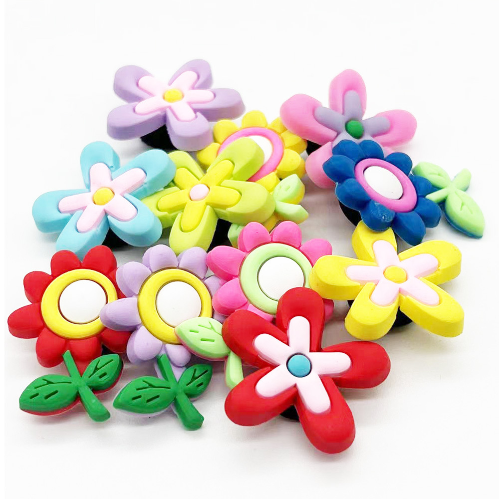 Daily Occasion Flower Shoe Accessories PVC Winter Summer Spring Shoe Buckle