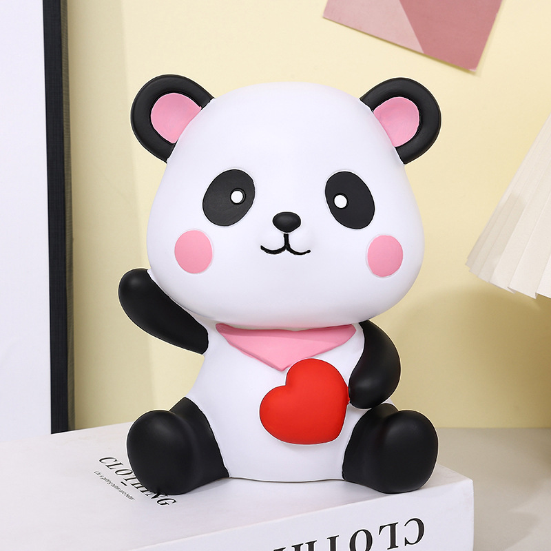 Venta caliente transfronteriza gran Panda alcancía creativa de dibujos animados alcancía gota resistente regalo del Día DE LOS Niños