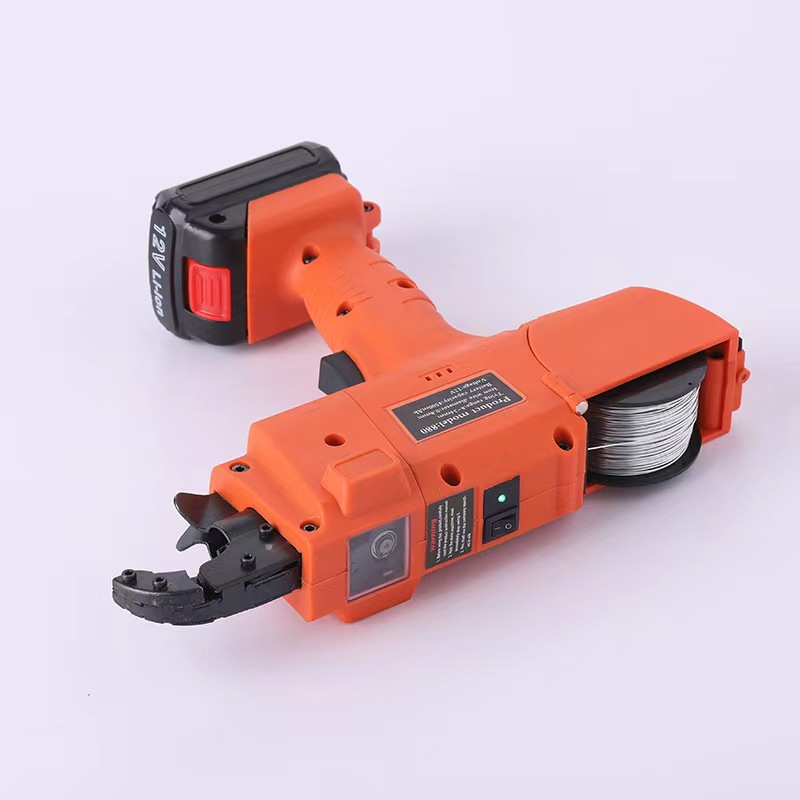 Máquina de atadura de mano de malla de alambre de acero, máquina de atadura de barras de acero rodantes de batería de litio, máquina de atadura de mano de barras de acero fácil de operar