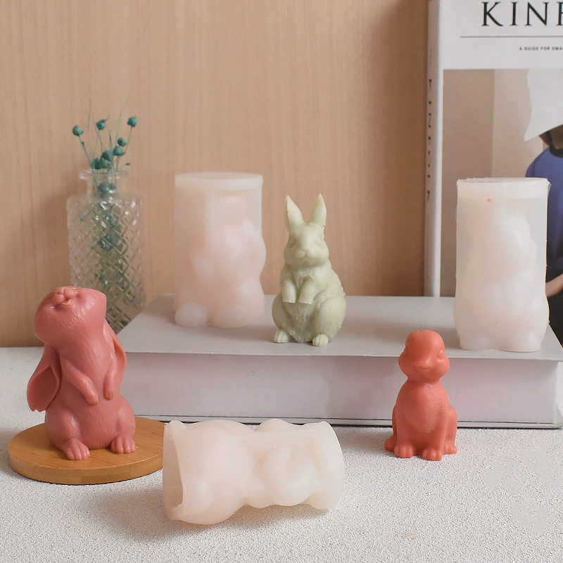 Объёмная заяц, ароматерапия, свеча, симпатичная силиконовая форма 3D, DIY, милые животные