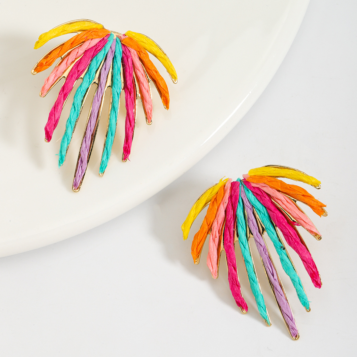 10g Weight 304 Stainless Steel Ear Needle Material Drop Earrings Classification 1 Pair Quantity Beach, Date, Tea Party Occasion raffia Material Heart Shape, Strawberry, Butterfly Pattern Women's Gender Bohemian Style 1 Pair Bohemian Heart Shape Strawberry Butterfly Raffia Drop Earrings 7
