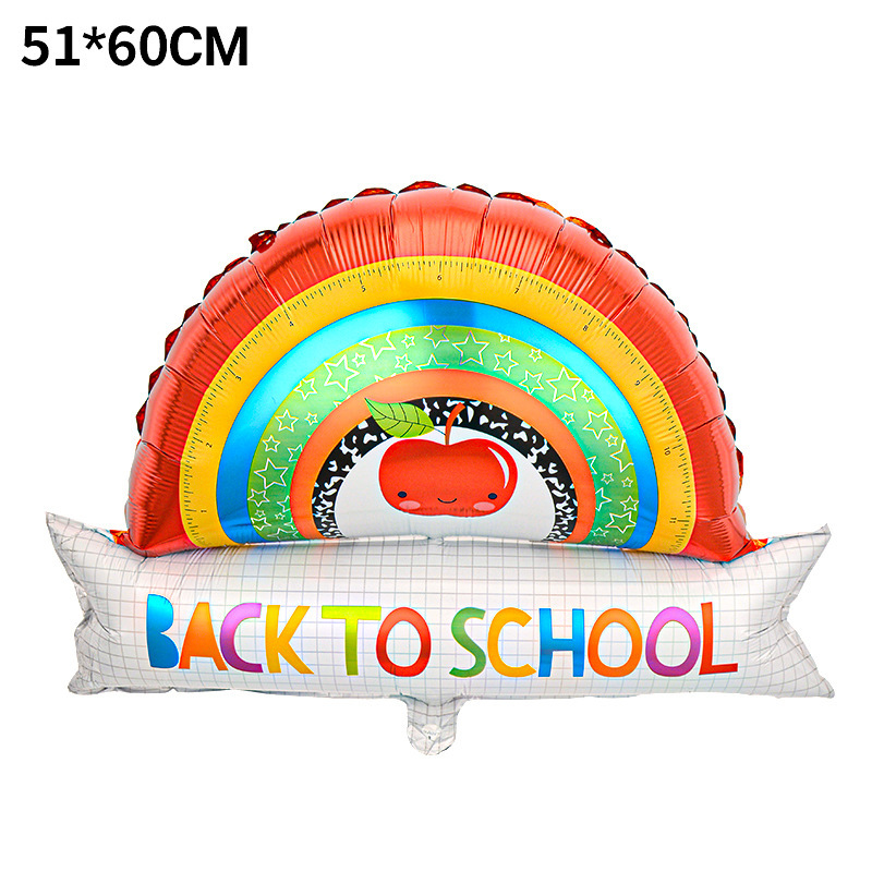 Balón escolar bolsas escolares papelería lápiz balón escolar temporada de retorno a la escuela globo de aluminio globo de ceremonia de apertura image 8