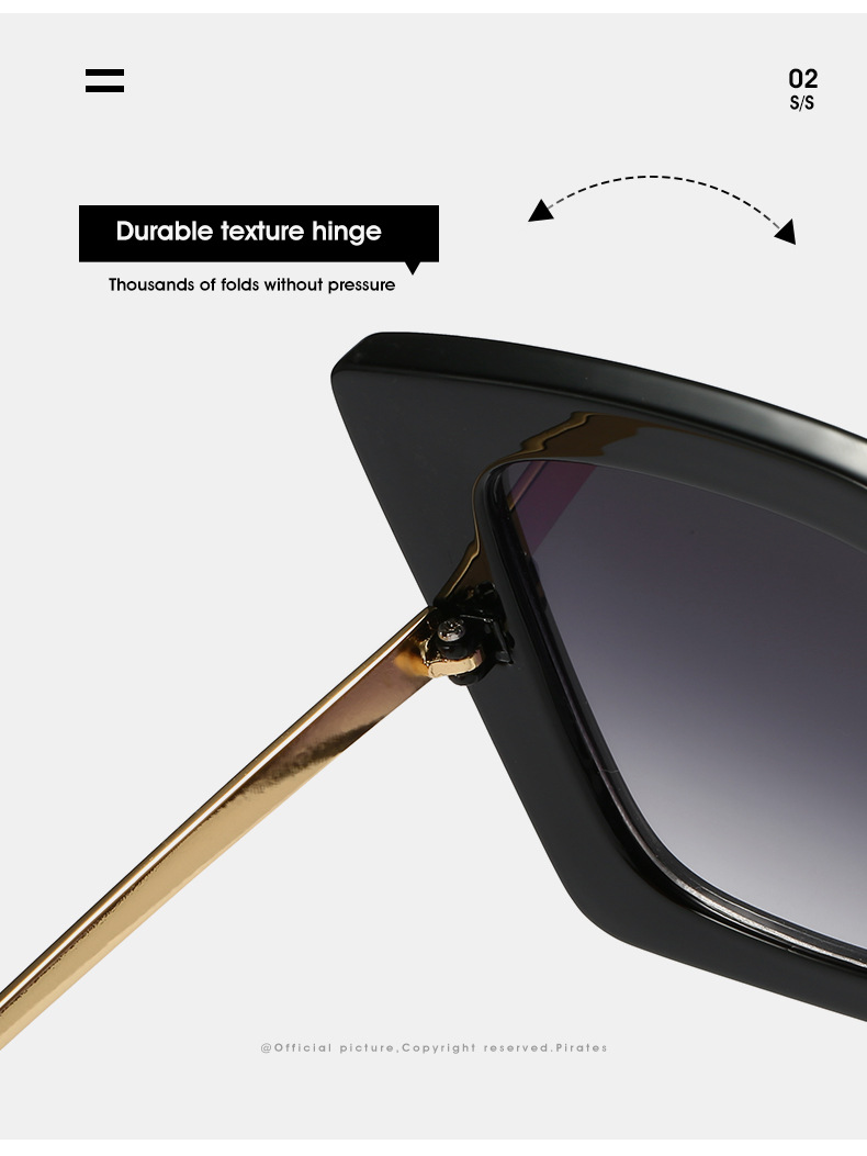 54g Weight Full Frame Glasses Structure Sunglasses Classification PC, UV400 Protection Lens Material Square Glasses Style Outdoor, Travel Occasion Color Block Pattern All Seasons Season Unisex Gender Elegant, Streetwear Style Elegant Streetwear Color Block PC UV400 Protection Square Full Frame Women's Sunglasses 10