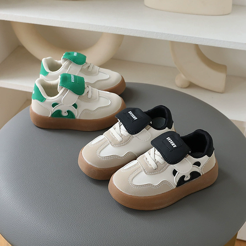2024 новые детские туфли для девочек весна и осень кожаные детские кроссовки спортивные маленькие белые туфли для мальчиков