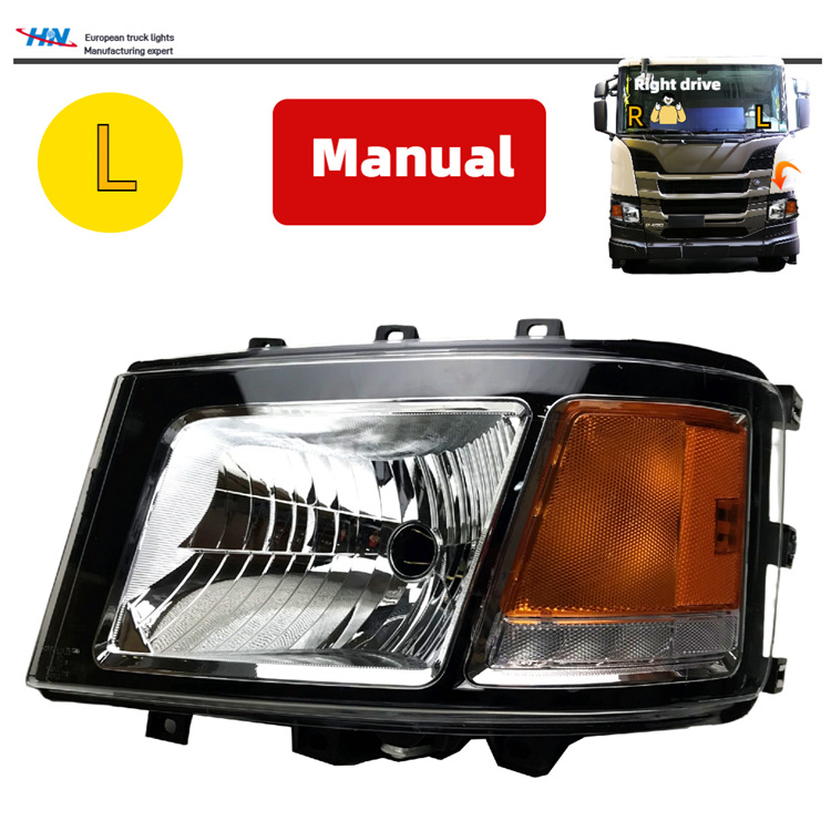 Montaje de faro de camión Scania a la derecha Luz halógeno para faro de camión nuevo P450 de Scania