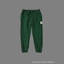 跨境童装HM男中小童春秋款毛圈裤休闲长裤欧美原单卫裤运动裤