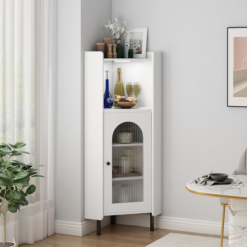 转角柜家居角柜墙角三角柜子ins风铁艺房间玻璃卧室置物柜轻奢