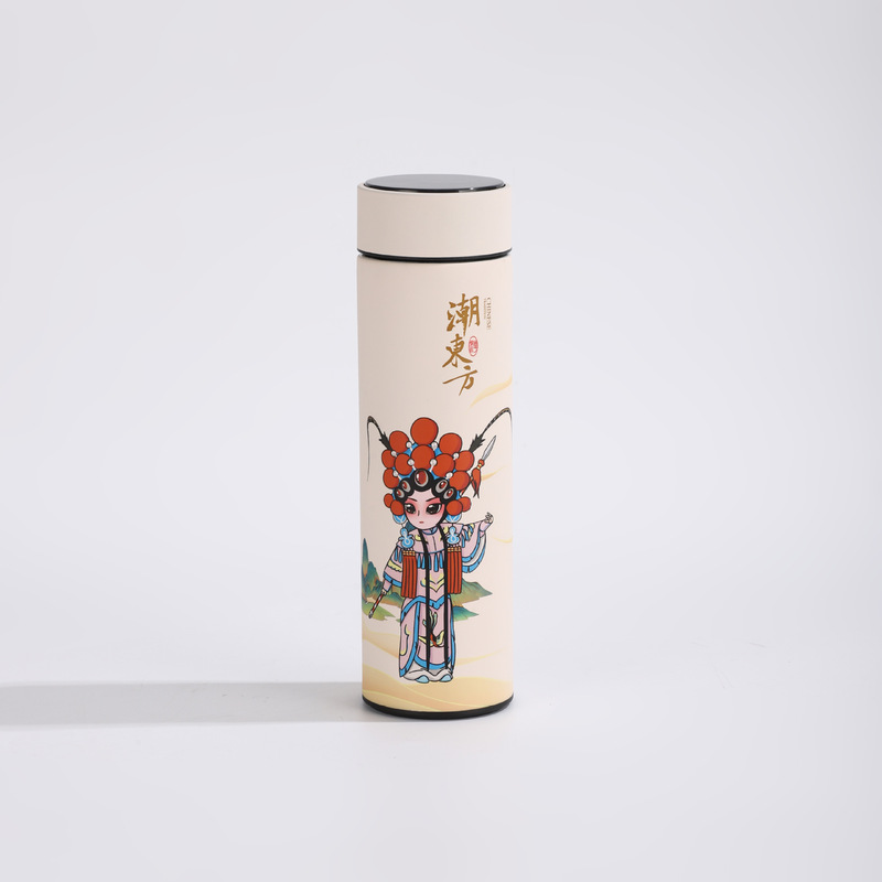 国潮中国风插画304不锈钢保温杯高颜值触摸显示温度水杯礼品杯子|undefined