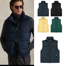 轻薄暖RL拉夫马标刺绣白鸭羽绒服冬季男女保暖立领马甲拉链背心