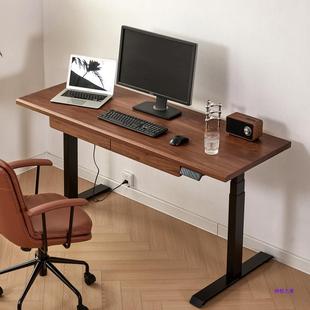 Walnut Desk, Red Oak Lift Table, Cherry Wood Study Table, Solid Wood Writing Desk, Simple Office Desk
