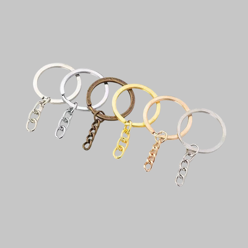 キーホルダーチェーン付き 30 ミリメートル/25 ミリメートル亜鉛合金キーリング diy アクセサリーキーリングマルチカラーオプション|undefined