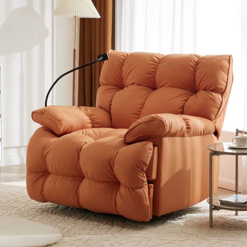 Light luxury lazy electric multifunctional sofa reclining rocking tofu block cloud massage heating rocking chair space sofa