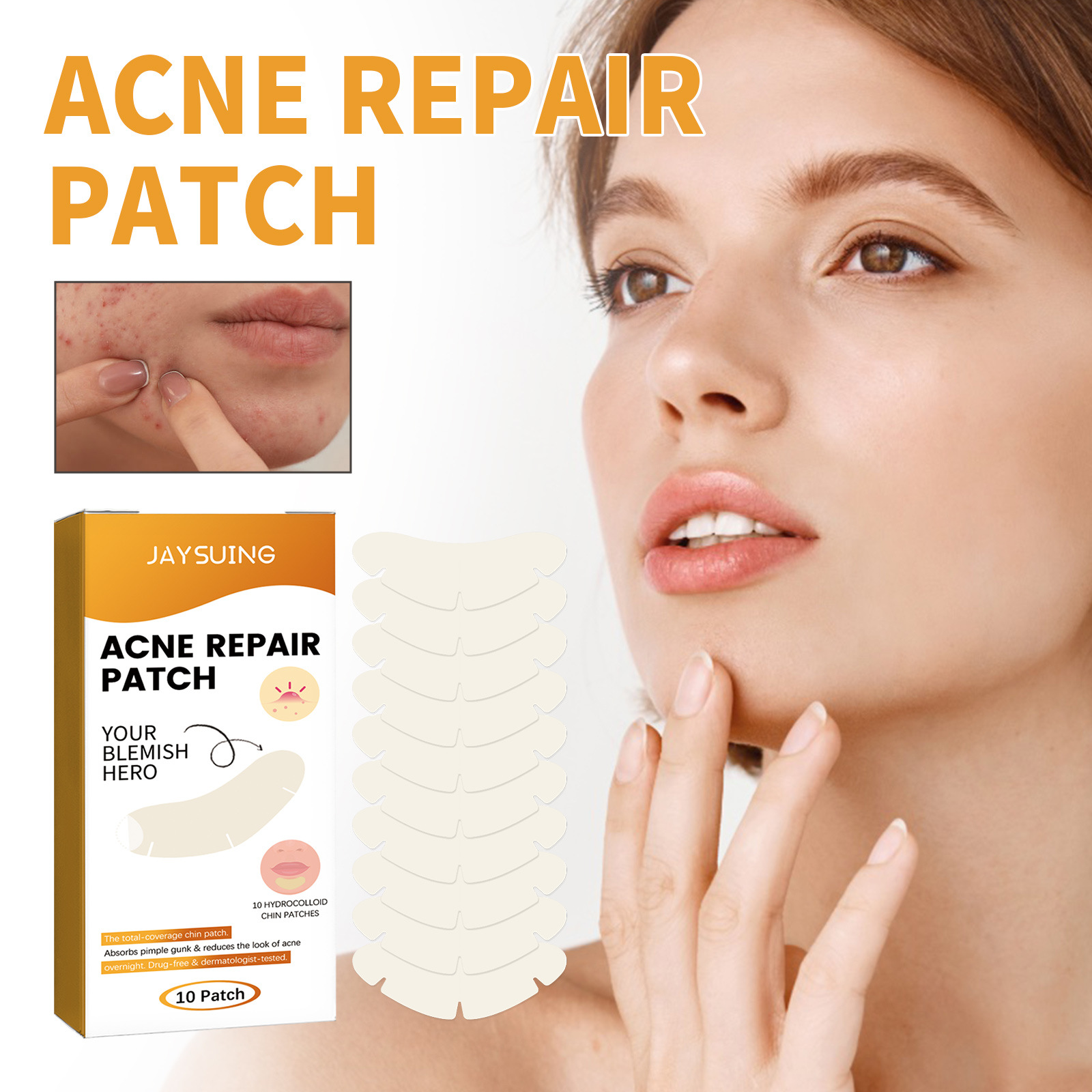 Jaysuing Chin Gel Patch de nettoyage portable pour enlever et imprimer l'acné_voghion.com
