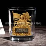 跨境新品Veteran's Tribute Whiskey Glass老兵的贡品威士忌玻璃