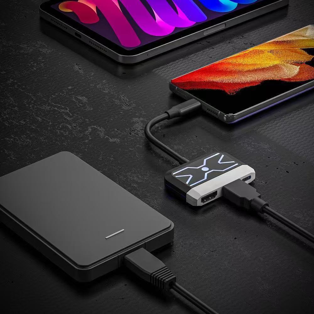 Switch Portable Docking Station 3-in-1 4K 60Hz HD Screen Projection PD Fast Charging USB 3.0 Converter Compatible 1/