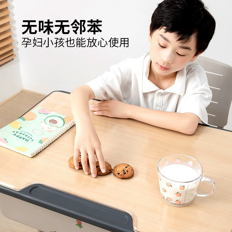 Antibacterial waterproof glass table mat odorless for students