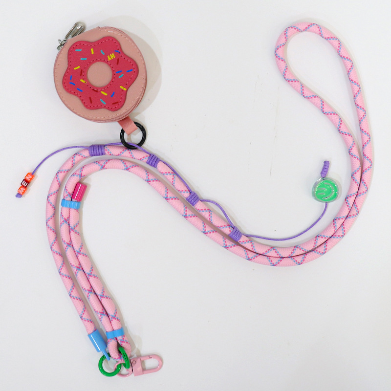 8MM botón de puerta de color ajustable de teléfono móvil cuerdas trenzadas de nylon robusto y duradero accesorios de bolsas de flores sensación de alto nivel