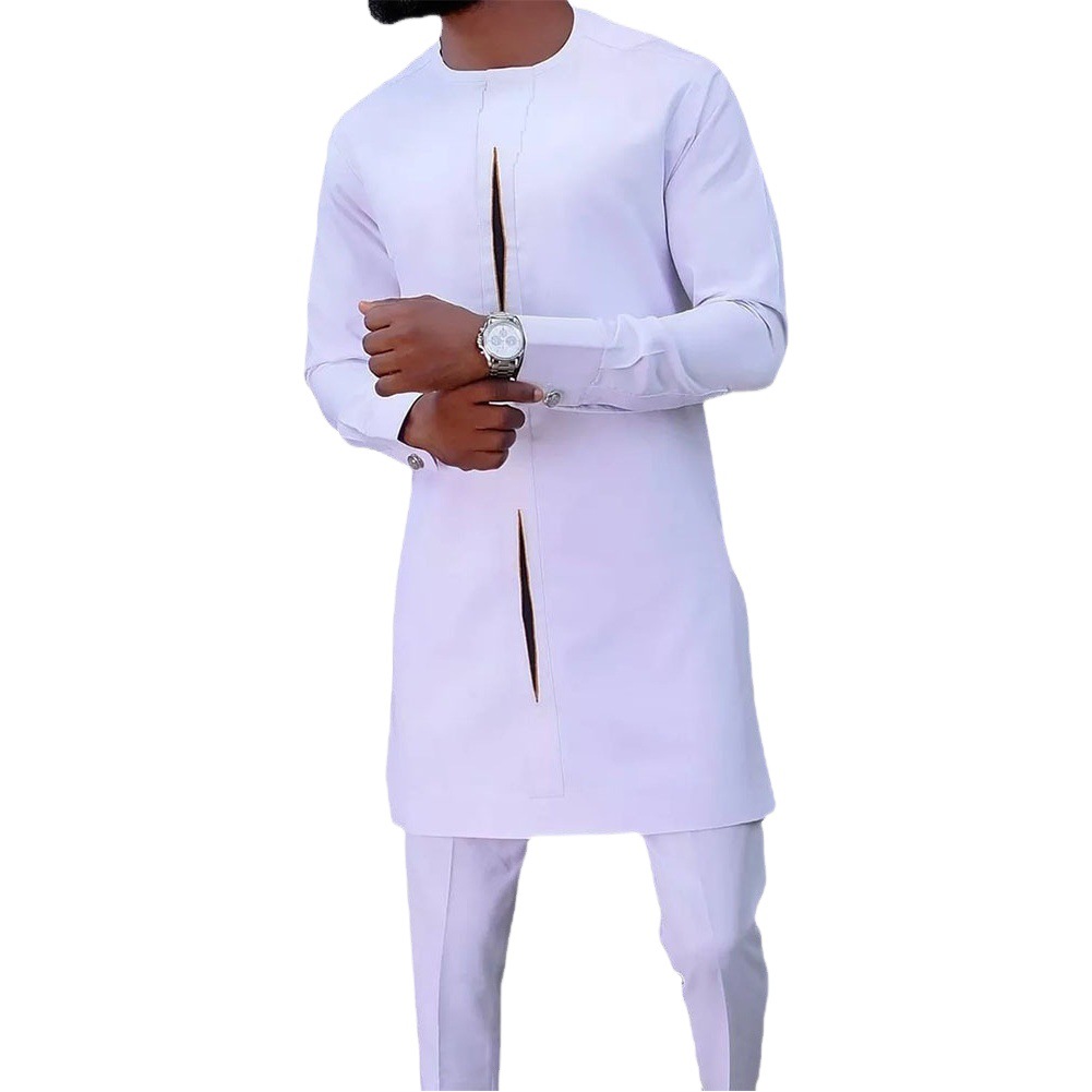 2022 new spot AliExpress Amazon hot suit African National style solid color casual men's suit
