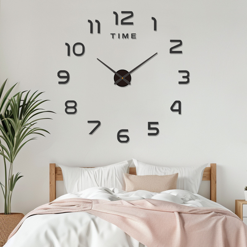 Casual 3D Stereo Wall Clock Bedroom Entrance DIY Wall Clock Punch-Free Acrylic Silent Digital Clock Fashion Casual 3D Stereo Wall Clock Bedroom Entrance DIY Wall Clock Punch-Free Acrylic Silent Digital Clock Fashion