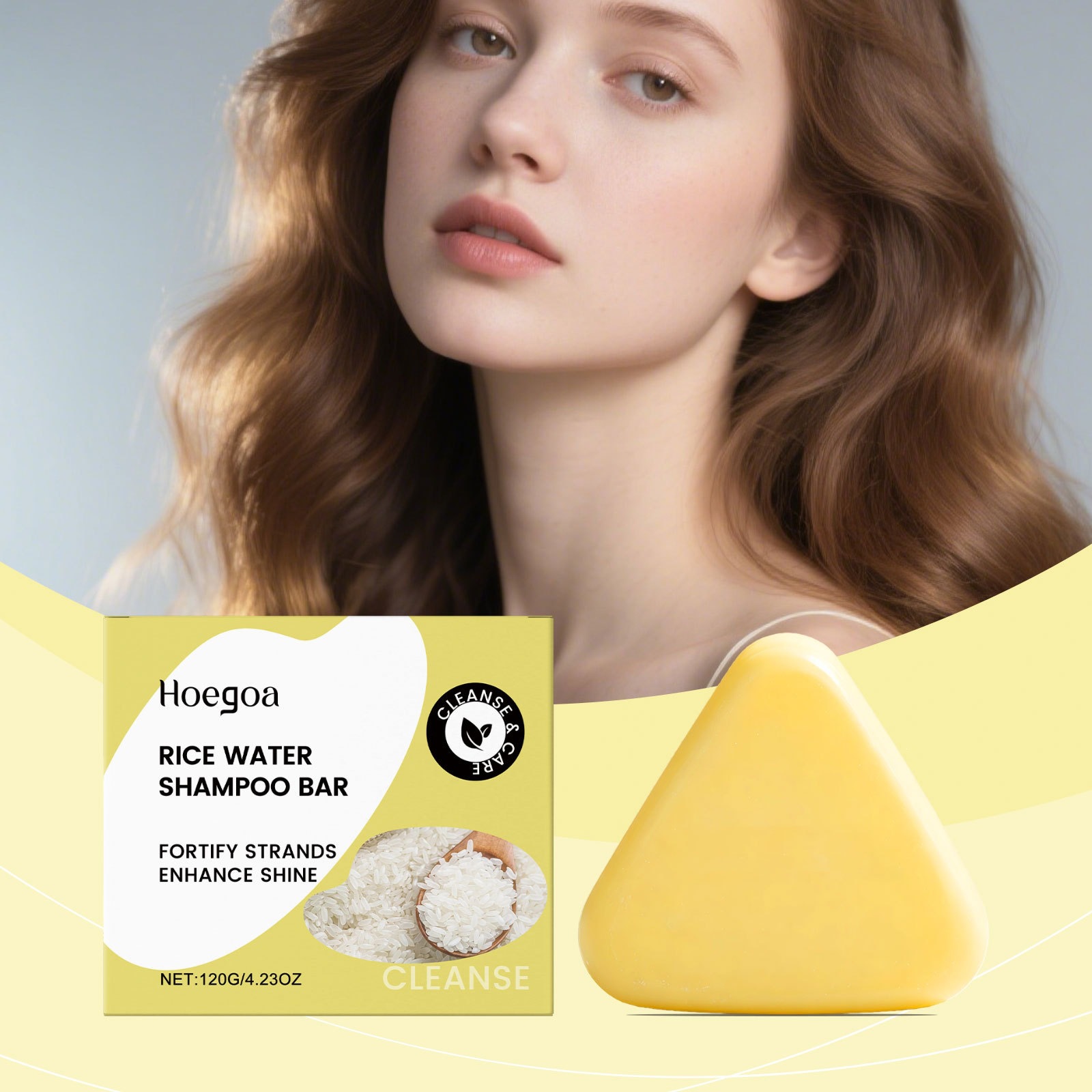 Hoegoa Hair Care Shampoo Soap Daily Moisturizing and Refreshing Hair Care for Volume, Softness, and Gentle Hair Cleansing and Care