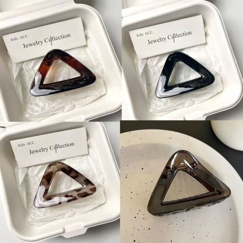 2025 New Simple Triangular Hair Clip Half-Tied High Ponytail Shark Clip Hair Clip Women's Back Hair Accessories